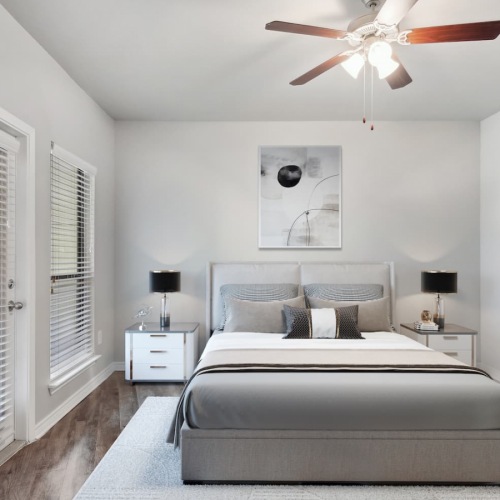 Modern living area with bright lighting living area that includes ample seating spaces and bright lighting